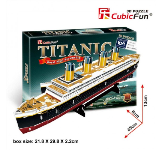 Пазл Cubic Fun Тривимірна головоломка-конструктор Титанік (T4012h)