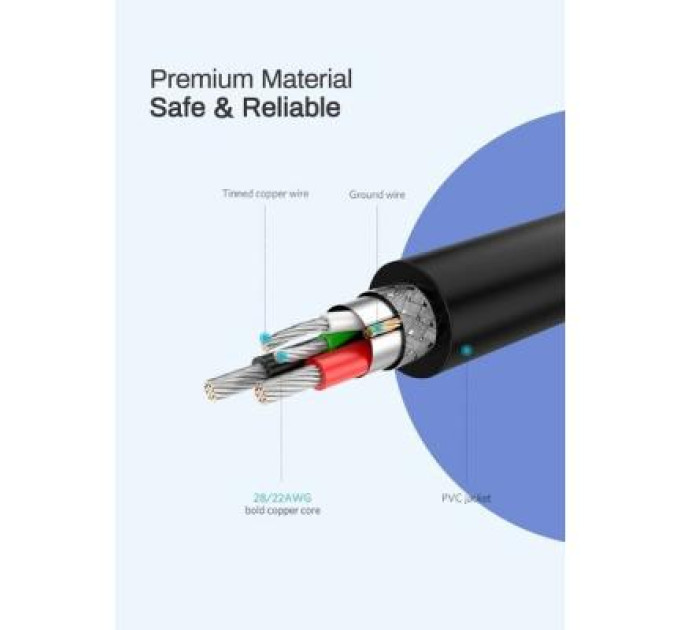 Ugreen Дата кабель USB 2.0 AM to Micro 5P 1.0m US289 Black Ugreen (60136)