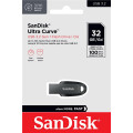 SanDisk USB флеш накопичувач SanDisk 32GB Ultra Curve Black USB 3.2 (SDCZ550-032G-G46)