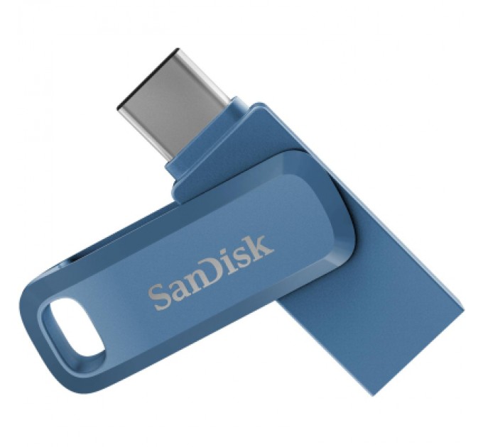 SanDisk USB флеш накопичувач SanDisk 64GB Dual Drive Go Navy Blue USB 3.1 + Type-C (SDDDC3-064G-G46NB)