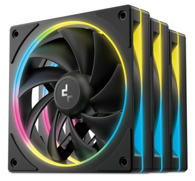 Deepcool Кулер до корпусу Deepcool Набір вентиляторів Deepcool FL12SE 3IN1 для корпусу 3*120x120x25мм, HB, (FL12 SE 3IN1)