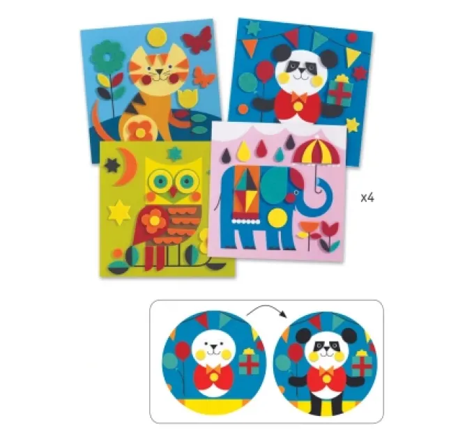 Набір для творчості Djeco Аплікація М'які істоти (DJ09863)