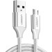 Ugreen Дата кабель USB 2.0 AM to Micro 5P 2.0m US290 3A 18W Nickel Plating White Ugreen (60153)
