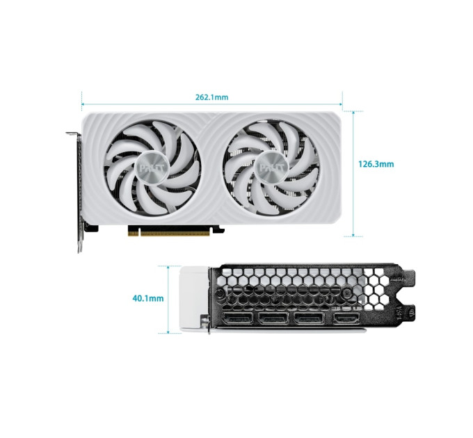 Palit Відеокарта GF RTX 5060 8GB GDDR7 White OC Palit (NE75060U19P1-GB2063M)