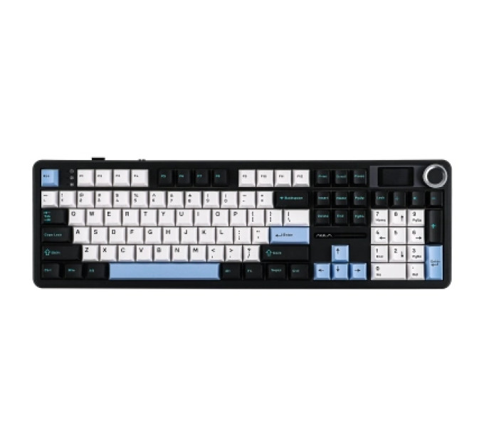 Aula Клавіатура Aula F108 Pro Wireless/Bluetooth UA Black/Blue (6978080501295)