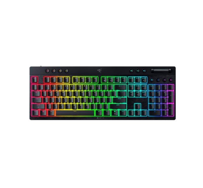Razer Клавіатура Razer BlackWidow V4 Low-Profile Wireless/Bluetooth/USB Green switch UA Black (RZ03-05270100-R3M1)