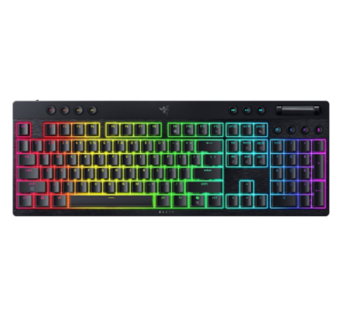 Razer Клавіатура Razer BlackWidow V4 Low-Profile Wireless/Bluetooth/USB Yellow switch UA Black (RZ03-05271500-R3M1)