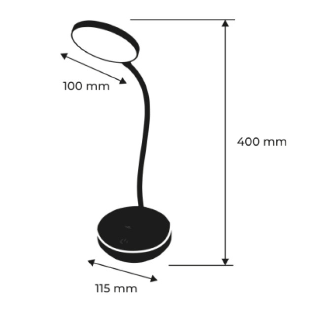 Eurolamp Настільна лампа Eurolamp 5W 400Lm 2800-6500K Type-C+Battery 2400mAh (LED-TLB-5W)