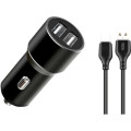XO Зарядний пристрій XO 1xUSB + cable USB to USB-C TZ09 black (6920680873500)