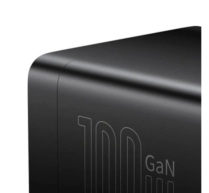 Baseus Зарядний пристрій Baseus AC + 2xUSB-C 100W + 2xUSB + cable USB-C to USB-C 100W 1.0m black (PSZM000401)