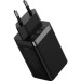 Baseus Зарядний пристрій Baseus 2xUSB-C 65W + 1xUSB GaN + cable USB-C to USB-C 100W 1.0m black (CCGP120201)