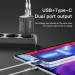 Essager Зарядний пристрій Essager 1xUSB + 1xUSB-C PD30W black (ECTPQS-ZTB01)