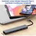 Dynamode Концентратор Dynamode 7-in-1 USB-C to HDTV 4K/30Hz, 2хUSB3.0, RJ45, USB-C PD 100W, SD/MicroSD (BYL-2303)