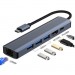 Dynamode Концентратор Dynamode 7-in-1 USB-C to HDTV 4K/30Hz, 2хUSB3.0, RJ45, USB-C PD 100W, SD/MicroSD (BYL-2303)