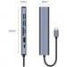 Dynamode Концентратор Dynamode 7-in-1 USB-C to HDTV 4K/30Hz, 2хUSB3.0, RJ45, USB-C PD 100W, SD/MicroSD (BYL-2303)