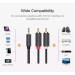 Ugreen Кабель мультимедійний 3.5mm M to 2xRCA M 2.0m AV102 black Ugreen (10510)