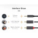 Ugreen Кабель мультимедійний 3.5mm M to 2xRCA M 2.0m AV102 black Ugreen (10510)