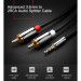 Ugreen Кабель мультимедійний 3.5mm M to 2xRCA M 1.0m AV116 black Ugreen (10749)