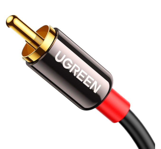 Ugreen Кабель мультимедійний 3.5mm M to 2xRCA M 5.0m AV116 black Ugreen (10591)