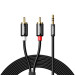 Ugreen Кабель мультимедійний 3.5mm M to 2xRCA M 5.0m AV116 black Ugreen (10591)