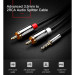 Ugreen Кабель мультимедійний 3.5mm M to 2xRCA M 5.0m AV116 black Ugreen (10591)
