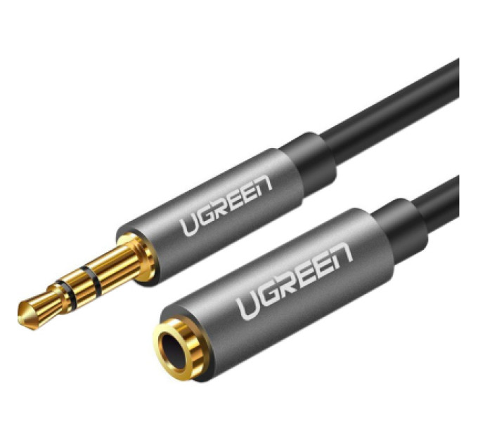 Ugreen Кабель мультимедійний 3.5mm M to 3.5mm F 1.0m AV118 gray Ugreen (10592)