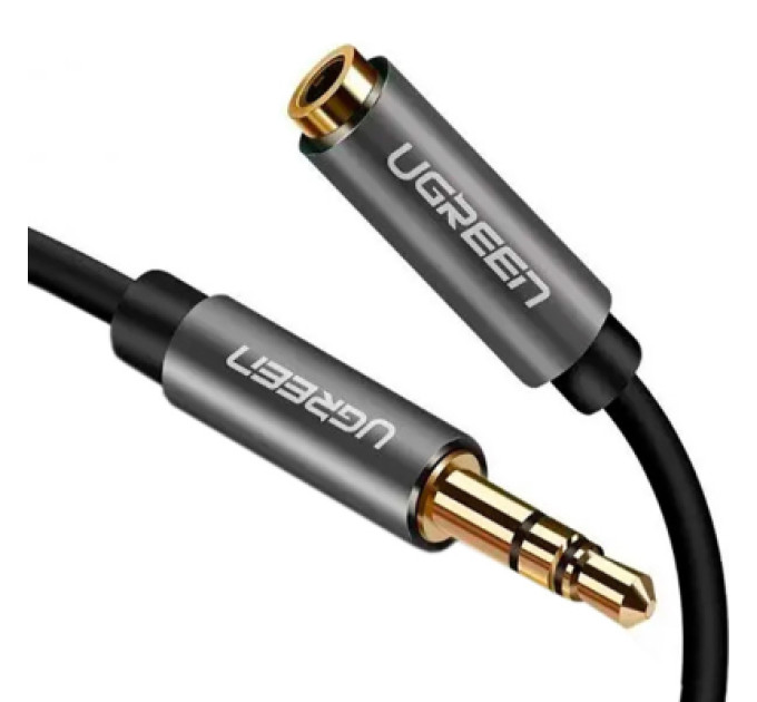 Ugreen Кабель мультимедійний 3.5mm M to 3.5mm F 2.0m AV118 gray Ugreen (10594)