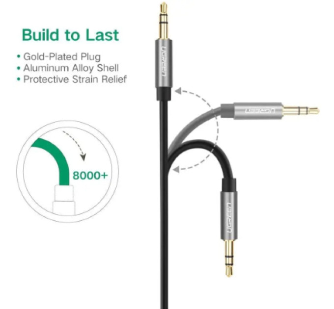Ugreen Кабель мультимедійний 3.5mm M to 3.5mm M 2.0m AV119 black Ugreen (10735)