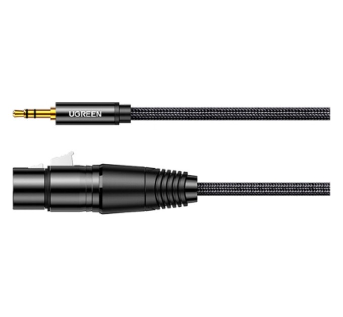 Ugreen Кабель мультимедійний 3.5mm M to XLR F 2.0m AV182 black Ugreen (20244)