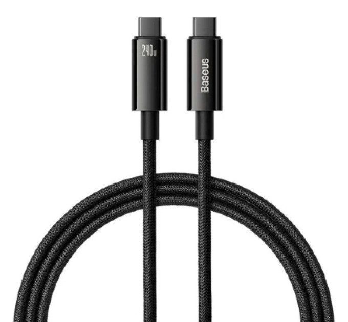 Baseus Дата кабель USB-C to USB-C 1.0m 240W Black Baseus (CAWJ040001)