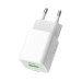 ColorWay Мережевий зарядний пристрій ColorWay GaN Mini 20W PD Port PPS USB (Type-C PD + USB QC4.0) White (CW-CHS062PD-WT)