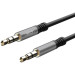 XO Кабель мультимедійний 3.5mm M to 3.5mm M 1.0m NB121 black XO (6920680864591)