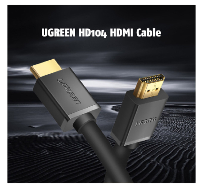 Ugreen Кабель мультимедійний HDMI M to HDMI M 1.5m HD104 black Ugreen (60820)