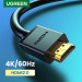 Ugreen Кабель мультимедійний HDMI M to HDMI M 2.0m HD104 black Ugreen (10107)