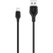 XO Дата кабель USB 2.0 AM to Lightning 1.0m 2.1A NB103 black XO (6920680862702)
