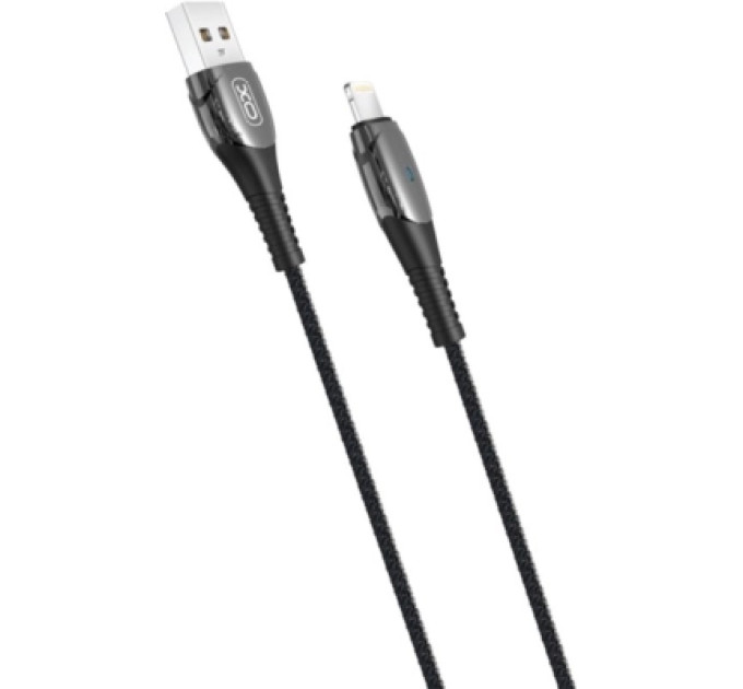 XO Дата кабель USB 2.0 AM to Lightning 1.0m Smart Chipset Auto Power-off NB145 black XO (6920680869558)