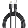 XO Дата кабель USB-C to Lightning 1.0m 20W liquid silicone NB208A black XO (6920680826810)