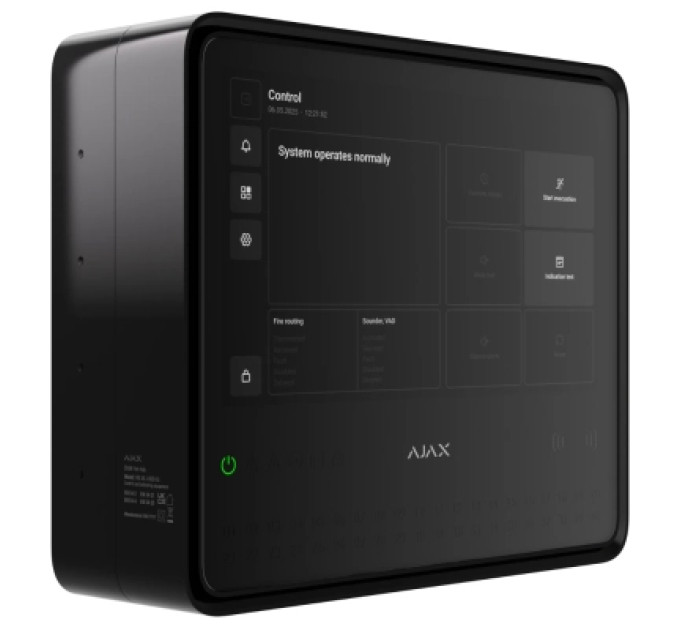 Ajax Модуль управління розумним будинком Ajax EN54 Fire Hub black