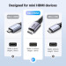 Ugreen Кабель мультимедійний HDMI M to HDMI mini M 1.0m 8K HD163 black Ugreen (15514)