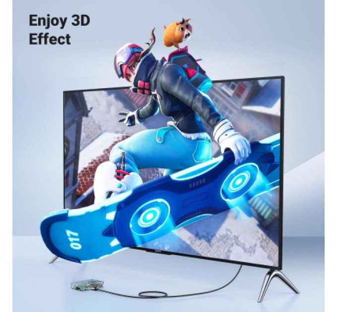 Ugreen Кабель мультимедійний HDMI M to HDMI mini M 1.0m 8K HD163 black Ugreen (15514)