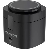 Зарядний пристрій Canyon 4-in-1 wireless charging stand 30W + cable 1.0m black (CNS-WCS405BW/A)