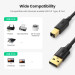 Ugreen Кабель для принтера USB 2.0 AM/BM 1.0m US135 black Ugreen (20846)