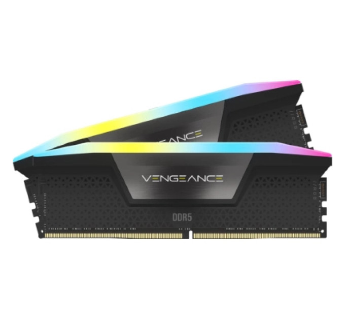Corsair Модуль пам'яті для комп'ютера DDR5 64GB (2x32GB) 5600 MHz Vengeance RGB Corsair (CMH64GX5M2B5600Z40K)