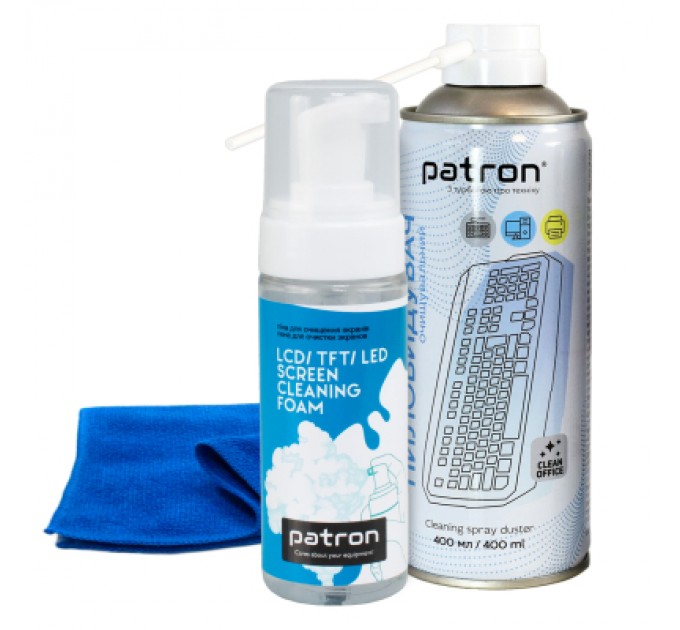 Універсальний чистячий набір Patron spray duster 400ml F3-020 +FoamF3-029 +microfi (CS-PN-BUNDL-9)