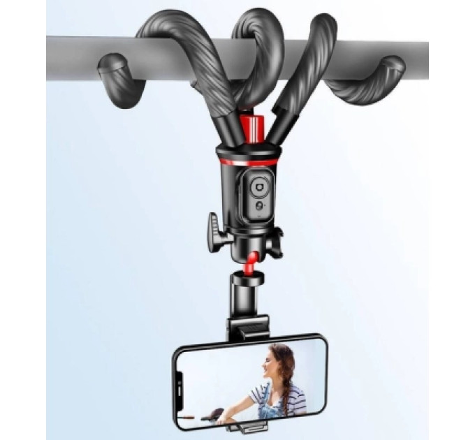 RTAKO Штатив RTAKO C03 Octopus Extendable Tripod Selfie Stick (with Detachable Phone Holder) Black (6942063212416)