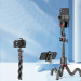 RTAKO Штатив RTAKO C03 Octopus Extendable Tripod Selfie Stick (with Detachable Phone Holder) Black (6942063212416)