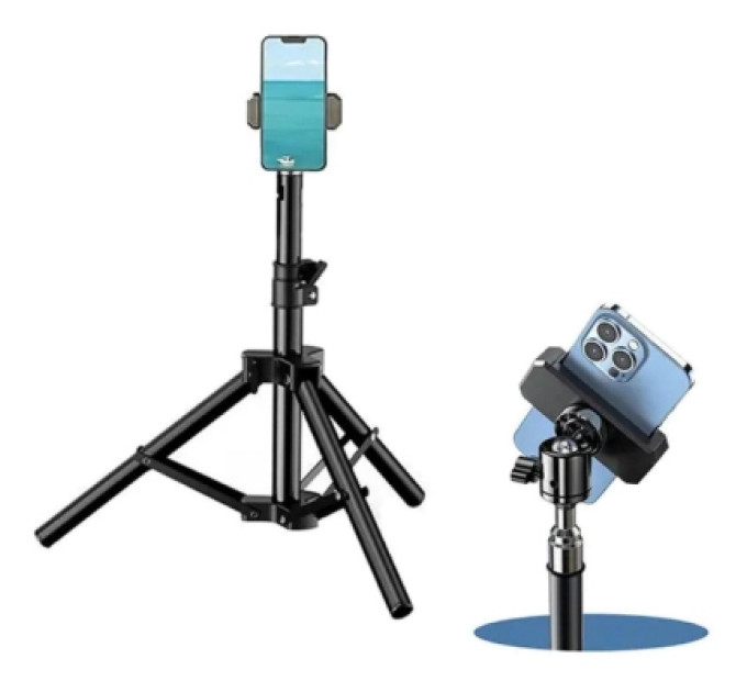 RTAKO Штатив RTAKO ZJ-ZB01 55CM Matte Finish Carbon Steel Tripod Black (6930539528246)