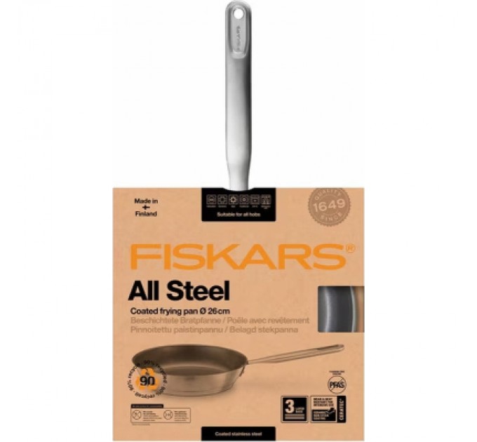 Сковорода Fiskars All Steel матова 26 см (1064744)