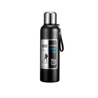 Термос Merlion з ситечком та чашкою 0,8 л, чорний (ZK-127-800Black)