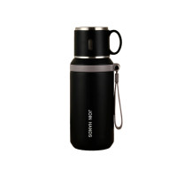 Термос Merlion з чашкою 0,6 л, чорний (TermTea-600/Black)